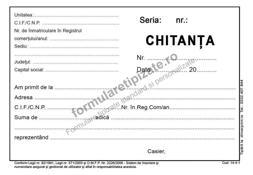 Chitanțier